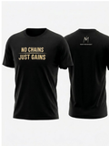 Noir Movement | No Chains Just Gains™ Black Signature Tee