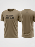 Noir Movement | No Chains Just Gains™ Bone Signature Tee
